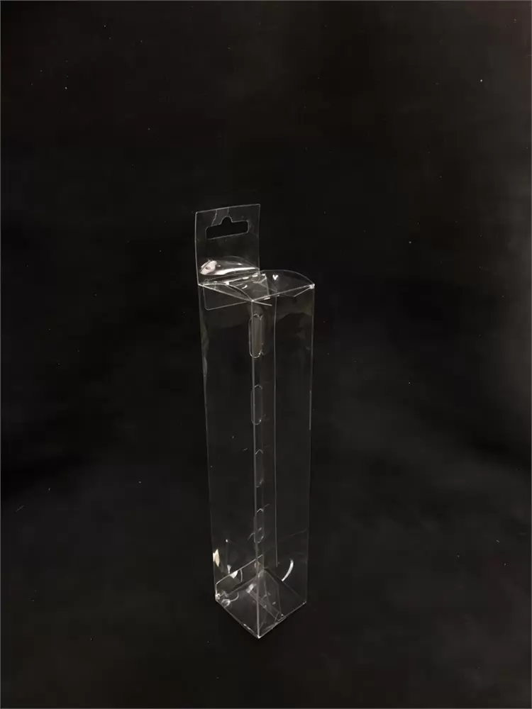 Блистерный короб, ПЭТ с Евро-подвесом 45*45*230; 0,3 мм.