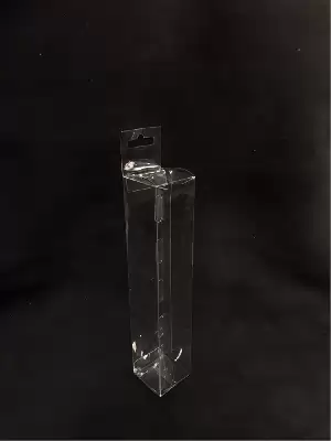Блистерный короб, ПЭТ с Евро-подвесом 45*45*230; 0,3 мм.
